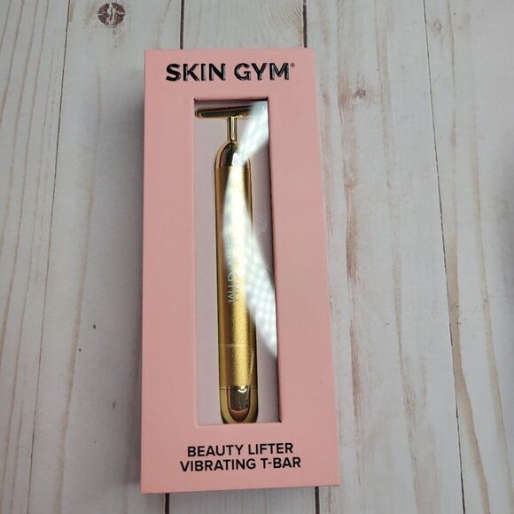 SKIN GYM Gold Beauty Lifter Vibrating T Bar - Picture 1 of 2